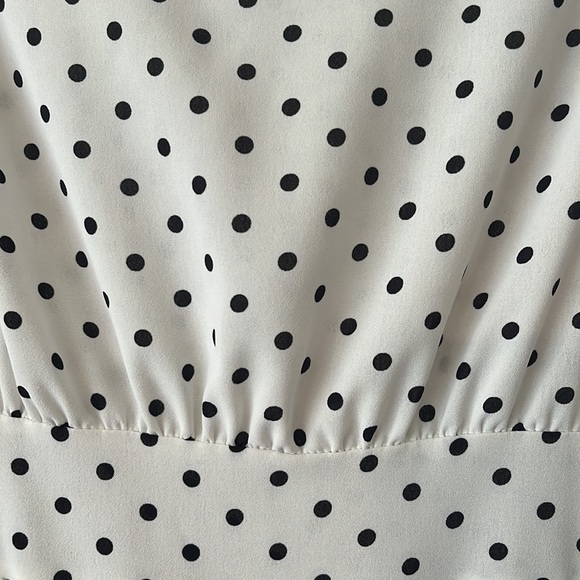 Dot Pattern Long-sleeved Dress - Picture 4 of 12
